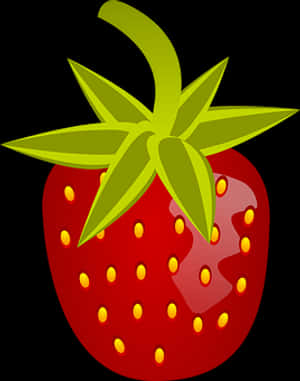 Vibrant Strawberry Graphic PNG image with transparent background