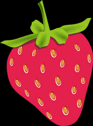 Vibrant Strawberry Graphic PNG image with transparent background