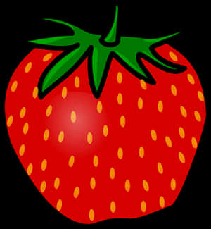Vibrant Strawberry Illustration PNG image with transparent background