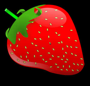 Vibrant Strawberry Illustration PNG image with transparent background