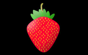 Vibrant Strawberry Illustration PNG image with transparent background