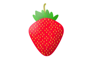 Vibrant Strawberry Illustration PNG Image