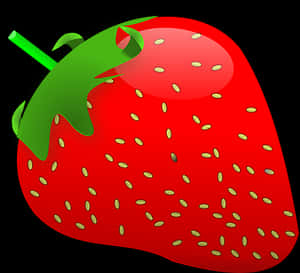 Vibrant Strawberry Illustration PNG image with transparent background