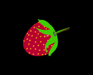Vibrant Strawberry Illustration PNG image with transparent background