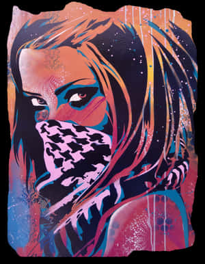 Vibrant_ Street_ Art_ Portrait PNG image with transparent background