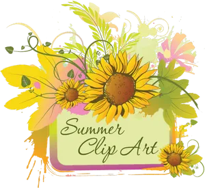 Vibrant Summer Clip Art PNG Image