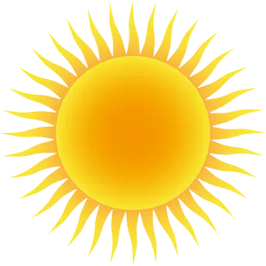 Vibrant Sun Illustration PNG Image