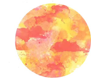 Vibrant Sun Watercolor PNG Image