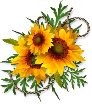 Vibrant Sunflower Clipart PNG Image