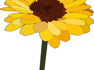 Vibrant Sunflower Clipart PNG Image