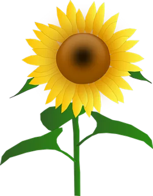 Vibrant Sunflower Graphic PNG Image