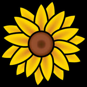 Vibrant Sunflower Illustration PNG with transparent background