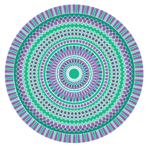 Vibrant Teal Mandala Art PNG Image