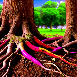 Vibrant Tree Roots Display Png Ehi PNG Image