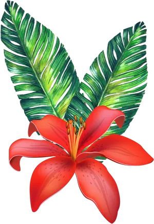 Vibrant Tropical Flora PNG Image