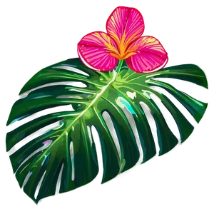 Vibrant Tropical Leaf Clipart Png Qex36 PNG Image