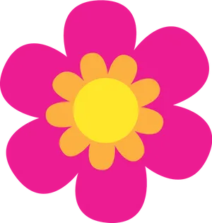 Vibrant Vector Flower Illustration PNG Image