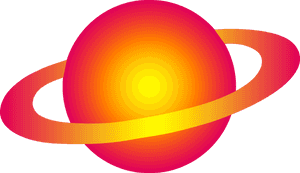 Vibrant Vector Saturn PNG