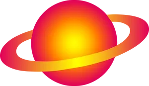 Vibrant Vector Saturn PNG Image