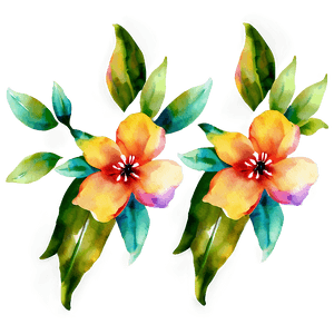 Vibrant Watercolor Floral PNG yor49 PNG image with transparent background