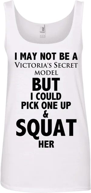 Victoria Secret Model Squat Tank Top PNG Image