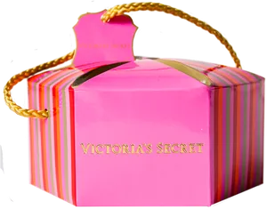 Victoria Secret Pink Striped Gift Bag PNG Image