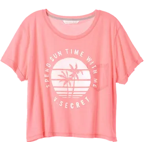 Victoria Secret Pink Sun Time Tee PNG Image