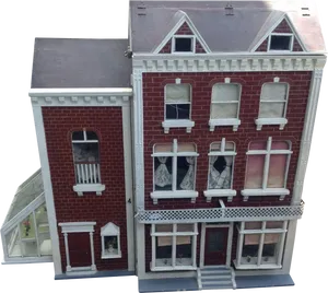 Victorian Dollhouse Exterior PNG Image