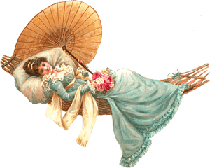 Lady Hammock Victorian Vintage - Vintage Victorian Woman Png, Transparent Png PNG with transparent background
