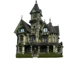 Victorian Mansion Exterior PNG Image