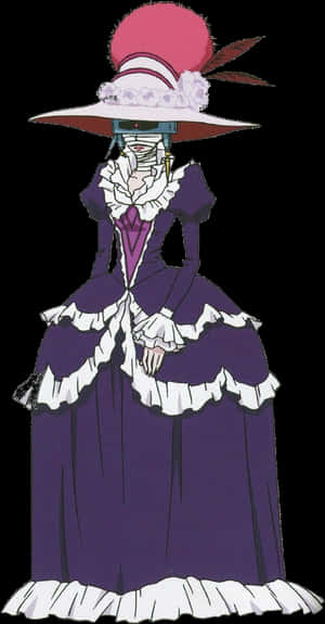 Victorian Style Anime Character PNG image with transparent background