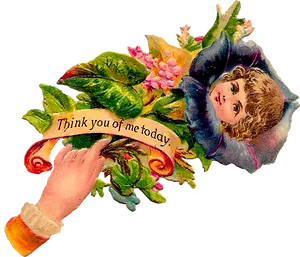 Victorian Thinkof Me Today PNG Image