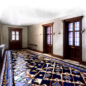 Victorian Tiles Hallway PNG 27 PNG with transparent background
