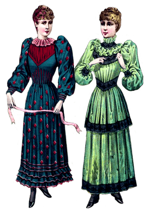 Victorian Clip Art Two Ladies - Victorian Christmas Woman Png Transparent, Png Download PNG with transparent background