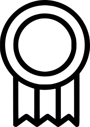 Badge Winner Ribbon Achievement Prize Champion Medal - Winner Ribbon Icon White, HD Png Download PNG with transparent background