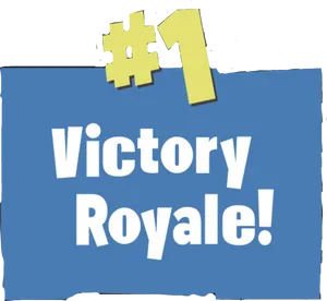 Victory Royale Winning Banner PNG Image