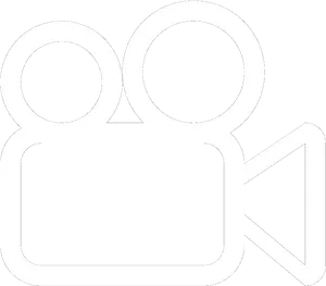 Video Camera Icon Blackand White PNG Image