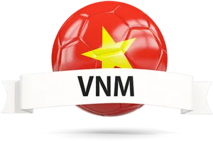 Vietnamese Football Logo3 D Rendering PNG Image