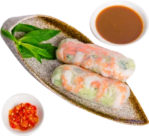 Vietnamese Prawn Spring Rolls PNG Image