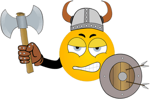 Axe Battle Axe Weapon Helm War Helmet - Battle Cartoon Helmets, HD Png Download PNG image with transparent background