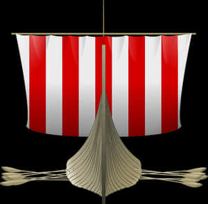 Viking Ship Sailand Oars PNG image with transparent background