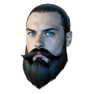 Viking Warrior Mustache PNG 05042024 PNG