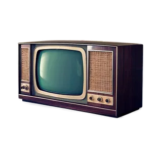 Vintage 1950s Television Set Png Awn41 PNG Image