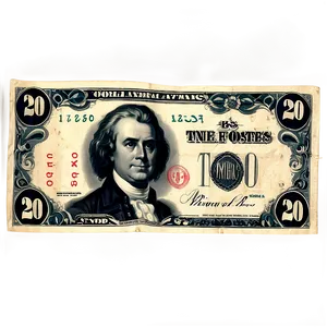 Vintage 20 Dollar Note Png Joj PNG Image