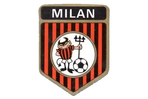 Vintage A C Milan Badge PNG Image