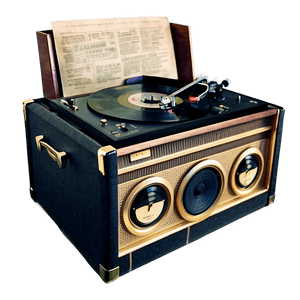 Vintage Aesthetic Record Player PNG bgg65 PNG image with transparent background