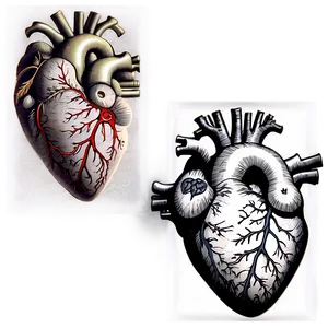 Vintage Anatomical Heart Drawing Png Ssd PNG Image