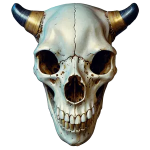 Vintage Animal Skull Graphic Png 06282024 PNG Image