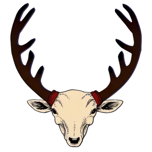 Vintage Antler Drawing Png 06212024 PNG Image