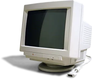 Vintage Apple C R T Monitor PNG Image